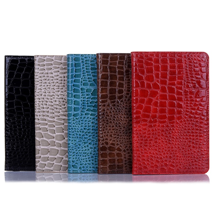 Crocodile Surface Leather Wallet Stand Tablet Case Covering for Samsung Galaxy Tab A 8.0 Wi-Fi (2019) T290/ LTE T295 - Black-8