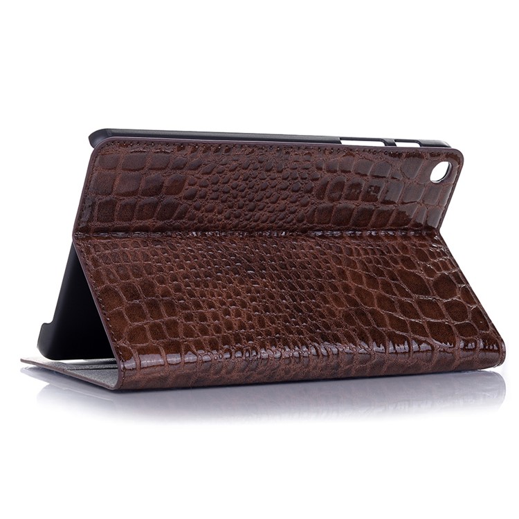 Crocodile Surface Leather Wallet Stand Tablet Case Covering for Samsung Galaxy Tab A 8.0 Wi-Fi (2019) T290/ LTE T295 - Brown-4