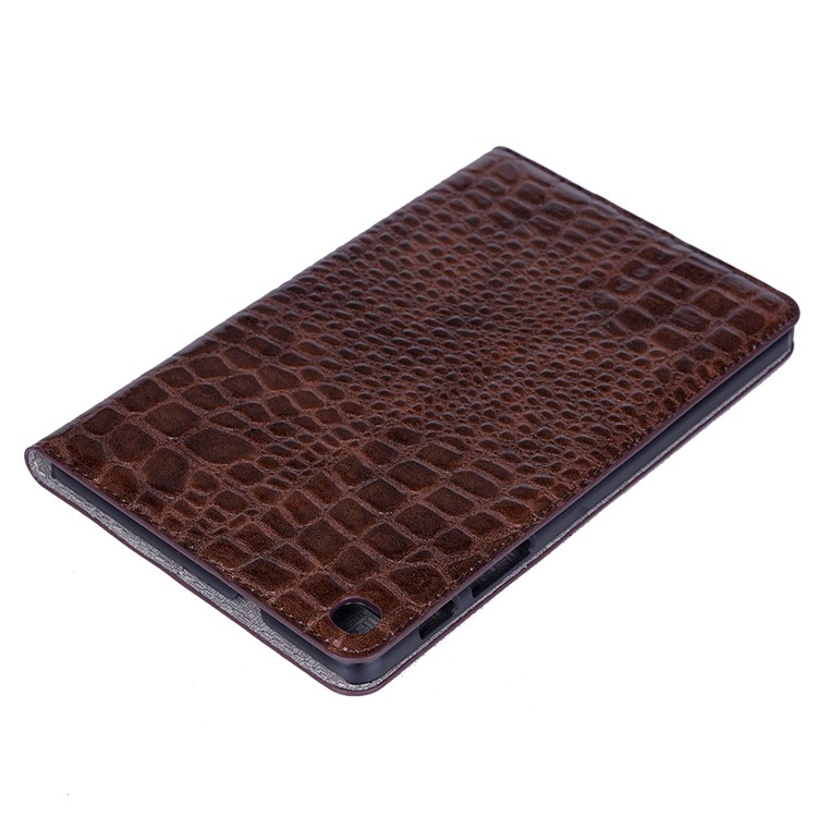 Crocodile Surface Leather Wallet Stand Tablet Case Covering for Samsung Galaxy Tab A 8.0 Wi-Fi (2019) T290/ LTE T295 - Brown-5