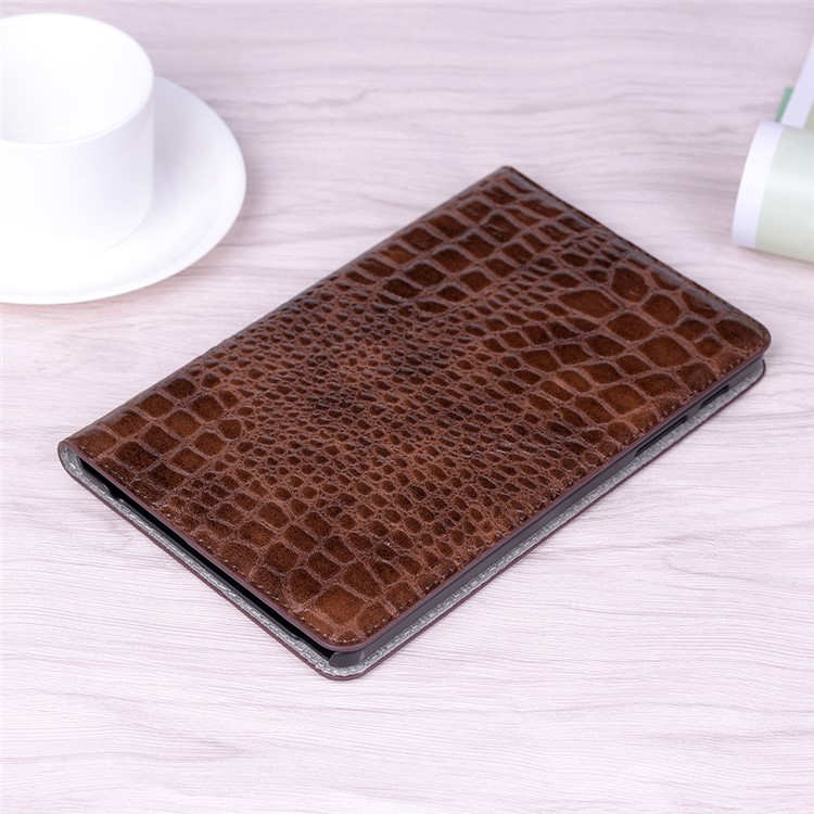 Crocodile Surface Leather Wallet Stand Tablet Case Covering for Samsung Galaxy Tab A 8.0 Wi-Fi (2019) T290/ LTE T295 - Brown-7