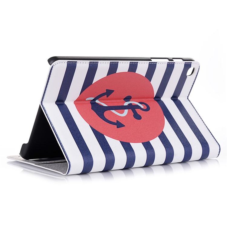 Carteira De Impressão Padrão Ficar Tampa Da Tabuleta De Couro Para Samsung Galaxy Tab A 8.0 Wi-fi (2019) SM-T290 / T2953D - Âncora-4