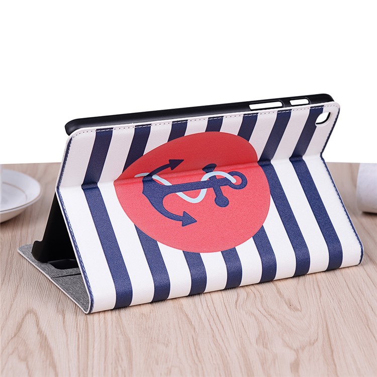 Carteira De Impressão Padrão Ficar Tampa Da Tabuleta De Couro Para Samsung Galaxy Tab A 8.0 Wi-fi (2019) SM-T290 / T2953D - Âncora-6