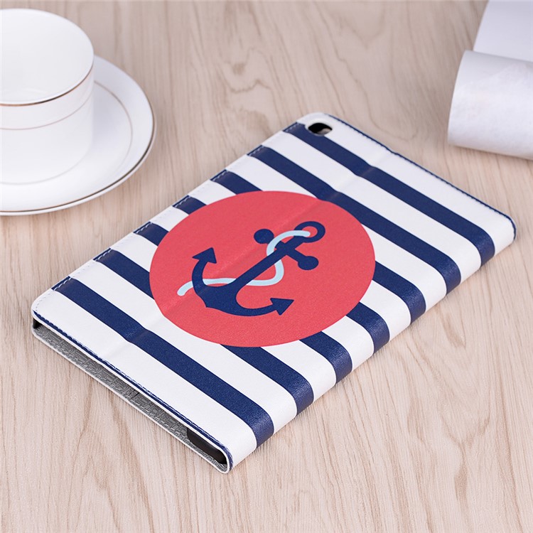 Carteira De Impressão Padrão Ficar Tampa Da Tabuleta De Couro Para Samsung Galaxy Tab A 8.0 Wi-fi (2019) SM-T290 / T2953D - Âncora-9