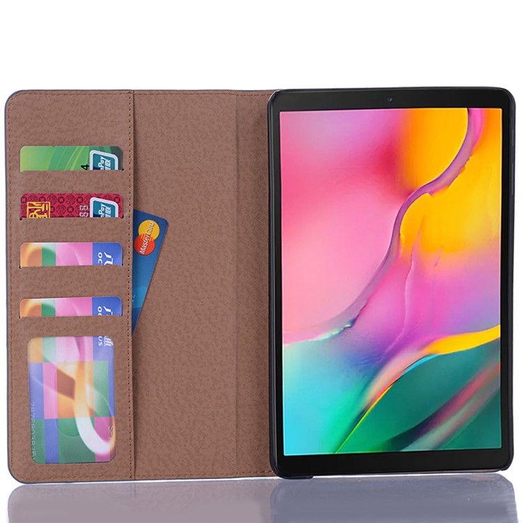 Padrão de Livro Retrô Caixa de Tablet Inteligente de Couro Com Suporte Para Samsung Galaxy Tab A 8.0 Wi-Fi (2019) T290/lte T295 - Cinza Escuro-3