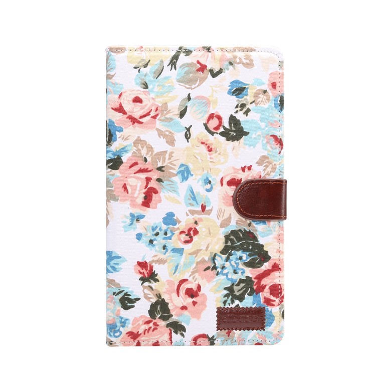 Flower Cloth Skin PU Leather + PC Wallet Tablet Casing for Samsung Galaxy Tab A 8.0 Wi-Fi (2019) T290/LTE T295 - White-2