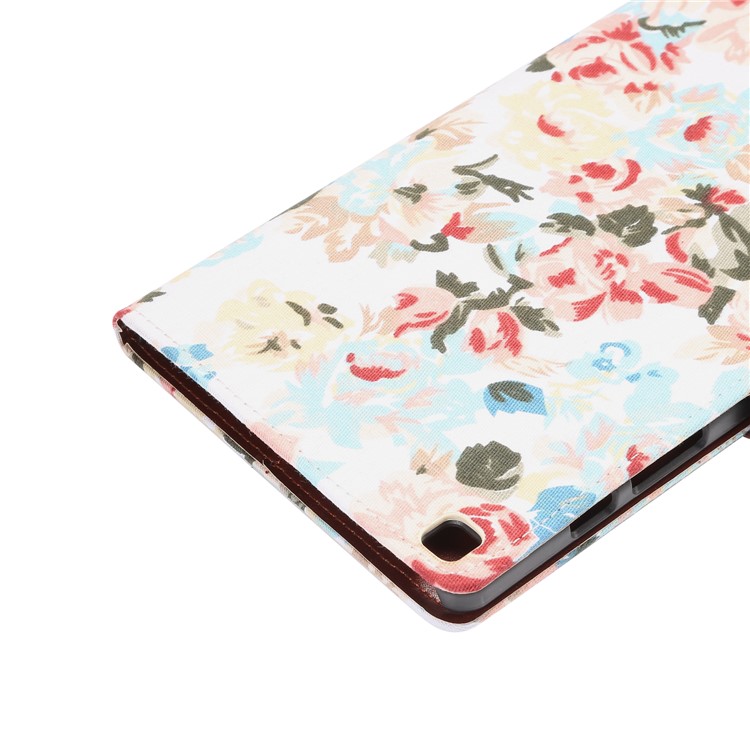 Flower Cloth Skin PU Leather + PC Wallet Tablet Casing for Samsung Galaxy Tab A 8.0 Wi-Fi (2019) T290/LTE T295 - White-6