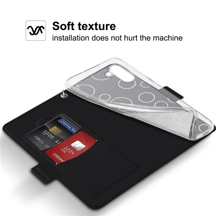 Estuche Para Teléfono Con Ranura Para Tarjeta Dual De Cuero Con Adsorción Magnética Con Soporte Para Samsung Galaxy Note 10 - Negro-9