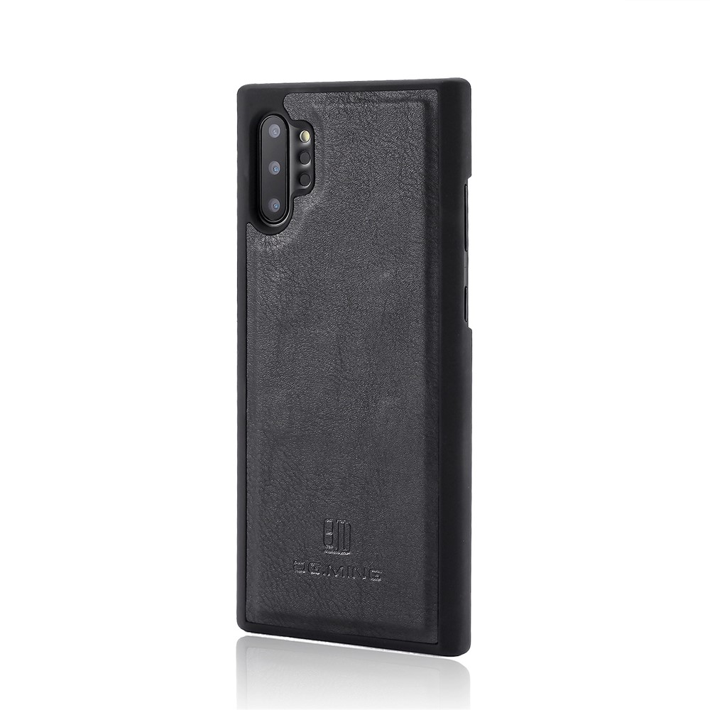 DG.MING Phone Case for Samsung Galaxy Note 10 Plus/Note 10 Plus 5G Detachable 2-in-1 Wallet Split Leather + PC Back Cover - Black-10