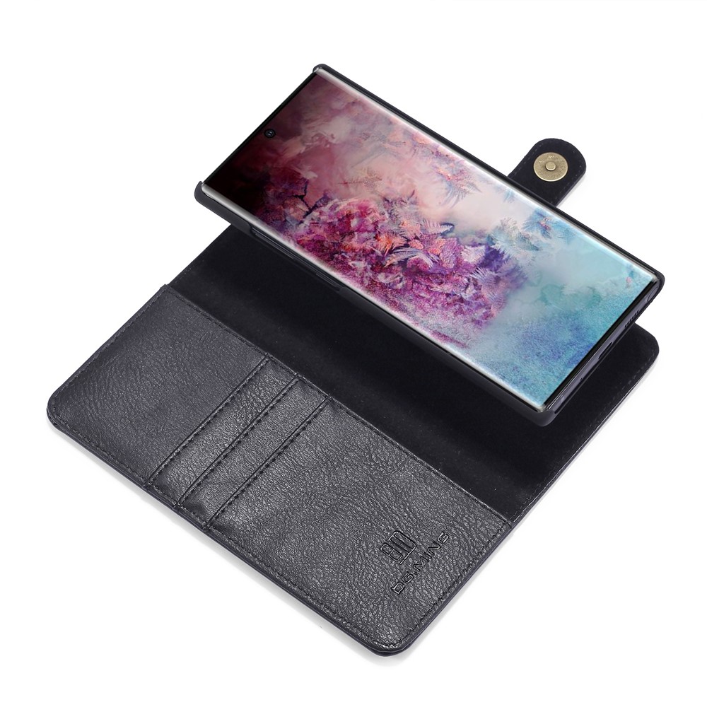 DG.MING Phone Case for Samsung Galaxy Note 10 Plus/Note 10 Plus 5G Detachable 2-in-1 Wallet Split Leather + PC Back Cover - Black-4
