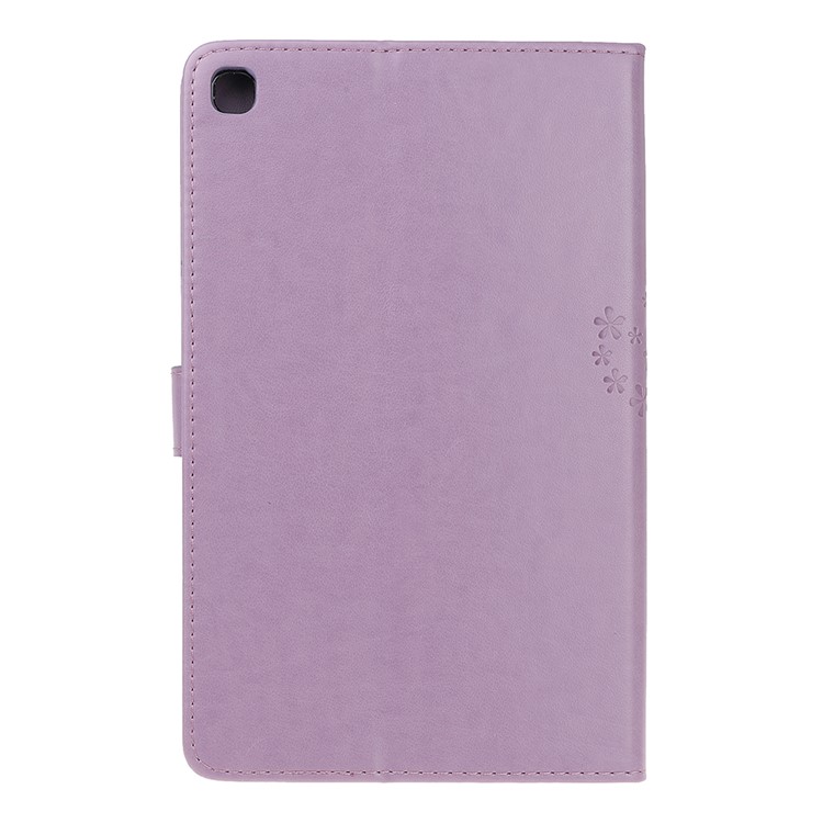 Imprint Tree and Owls Wallet Stand PU Leather Tablet Shell for Samsung Galaxy Tab A 8.0 (2019) with S Pen SM-P200 - Purple-4
