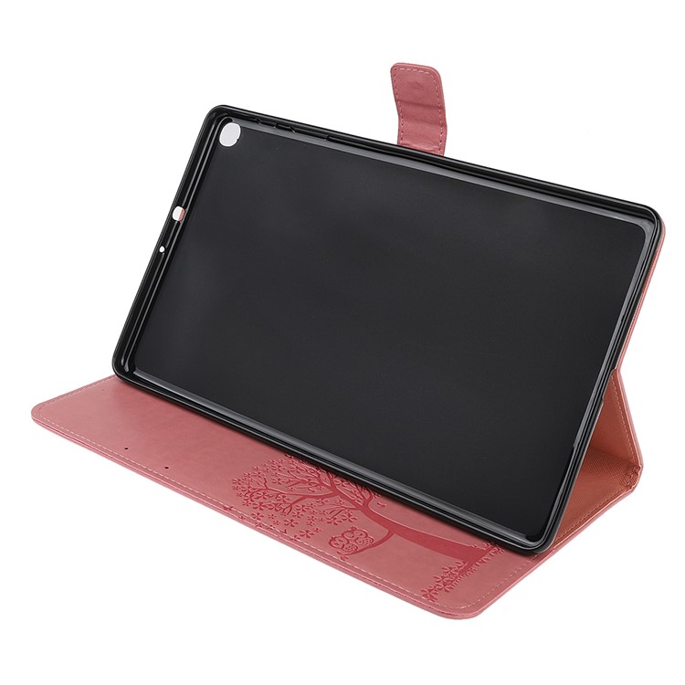 Funda De Tableta Con Soporte De Billetera De Piel De árbol De Búho Para Samsung Galaxy Tab A 10.1 (2019) / T515 (lte) / T510 (wi-fi) - Rosado-5