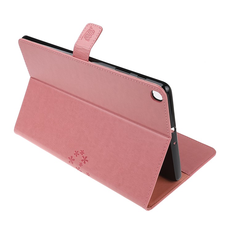 Funda De Tableta Con Soporte De Billetera De Piel De árbol De Búho Para Samsung Galaxy Tab A 10.1 (2019) / T515 (lte) / T510 (wi-fi) - Rosado-6