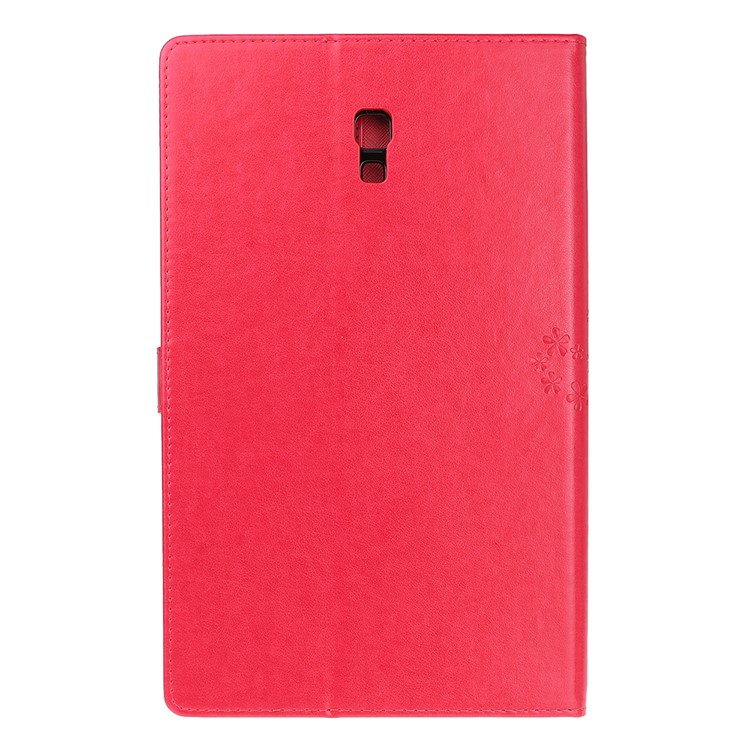 Imprint Tree and Owls Wallet Stand Flip Leather Protective Cover for Samsung Galaxy Tab A 10.5 (2018) T590 T595 - Red-5