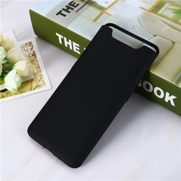 Liquid Silicone Cell Phone Cover for Samsung Galaxy A90/A80 - Black-5