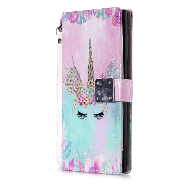 Pattern Printing Leather Wallet Case for Samsung Galaxy Note 10 Plus / Note 10 Plus 5G - Unicorn-6