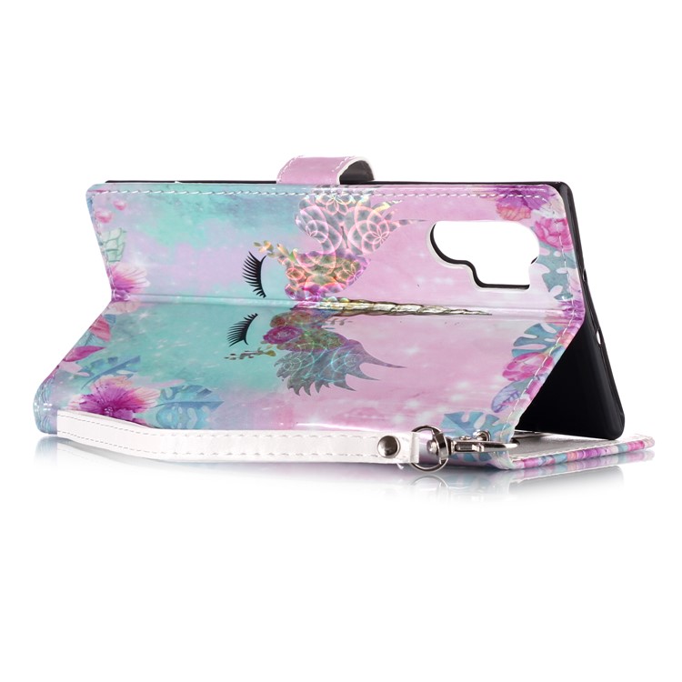 Pattern Printing Leather Wallet Case for Samsung Galaxy Note 10 Plus / Note 10 Plus 5G - Unicorn-7