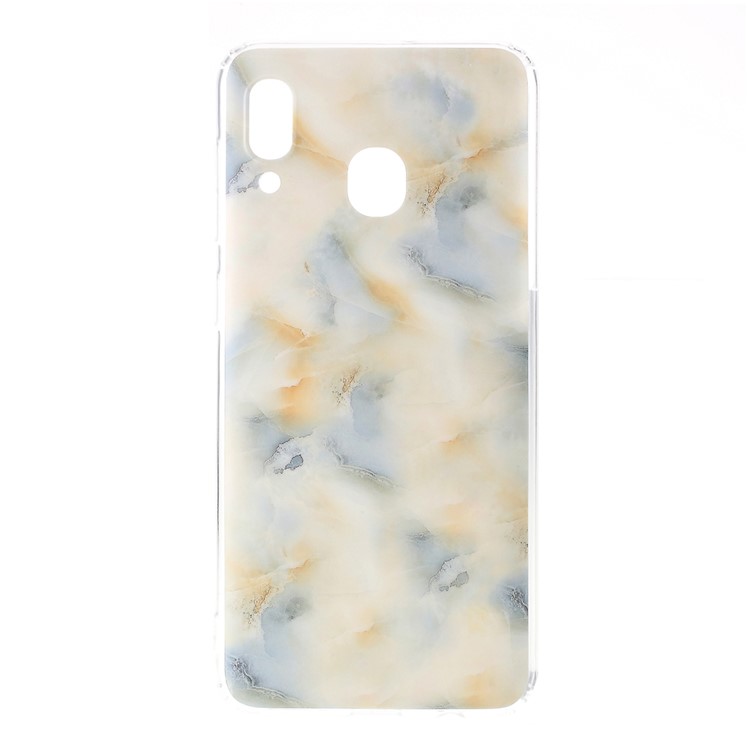 Marble Pattern IMD TPU Phone Case Cover for Samsung Galaxy A30/ Galaxy A20 - Blue-1