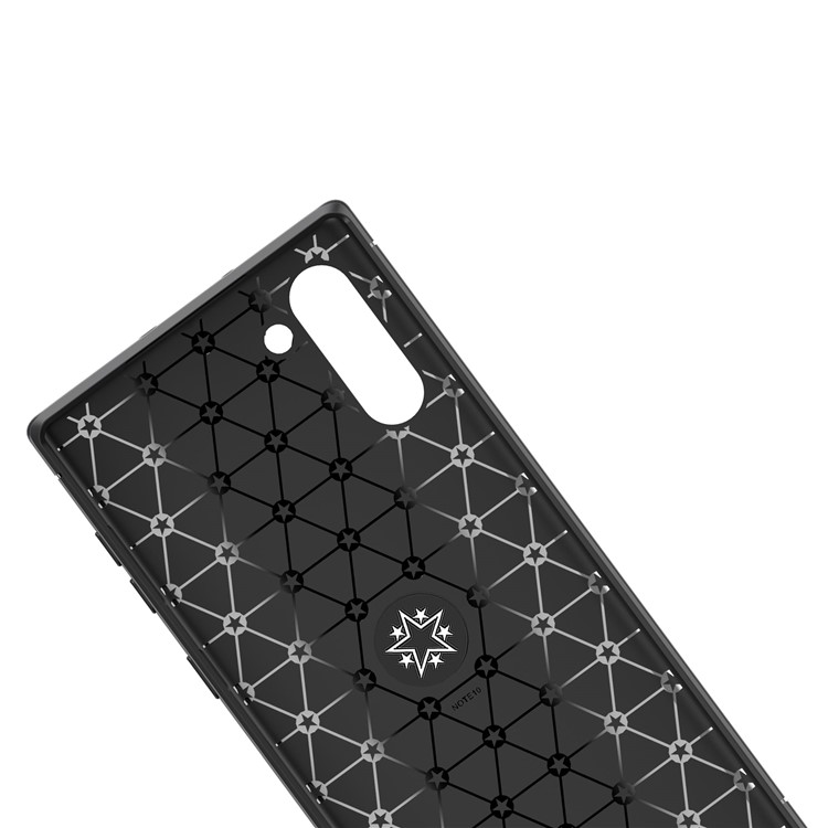 LENUO Metal Ring Kickstand TPU Shell Case for Samsung Galaxy Note 10 / Note 10 5G Built-in Magnetic Metal Sheet - All Black-9