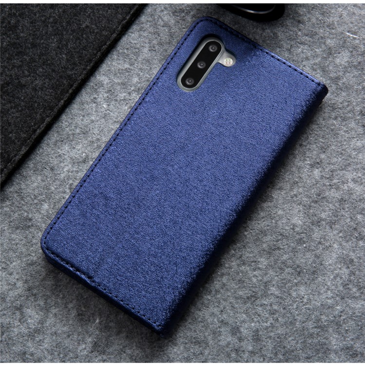 CMAI2 PU Leather Auto-absorbed Card Holder Phone Case for Samsung Galaxy Note 10 - Dark Blue-12