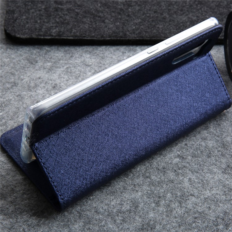 CMAI2 PU Leather Auto-absorbed Card Holder Phone Case for Samsung Galaxy Note 10 - Dark Blue-14