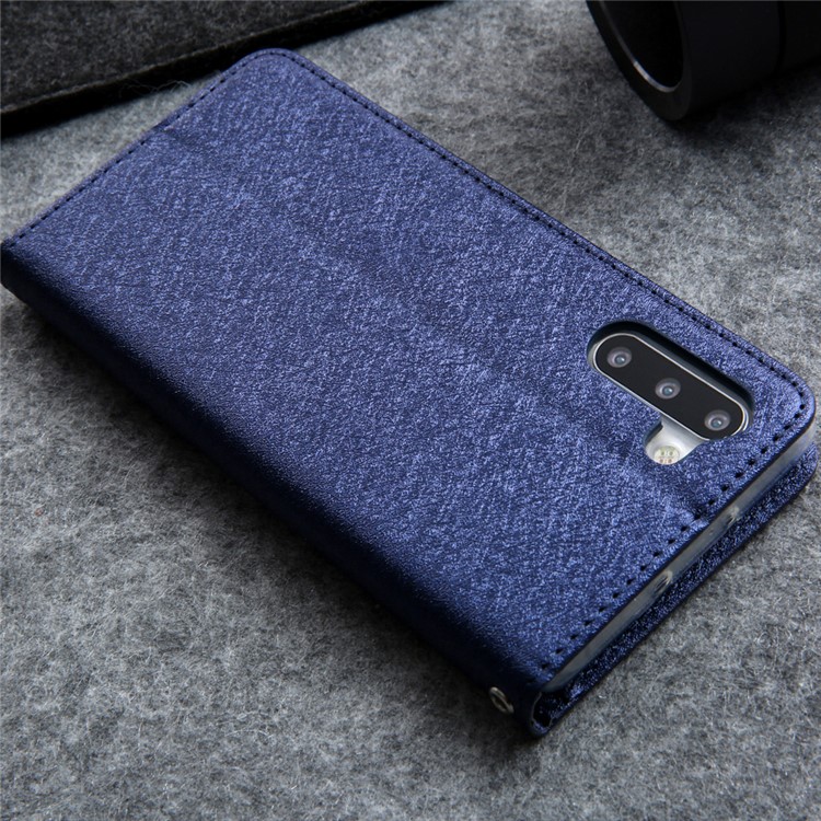 CMAI2 PU Leather Auto-absorbed Card Holder Phone Case for Samsung Galaxy Note 10 - Dark Blue-16