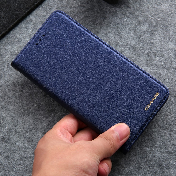 CMAI2 PU Leather Auto-absorbed Card Holder Phone Case for Samsung Galaxy Note 10 - Dark Blue-18