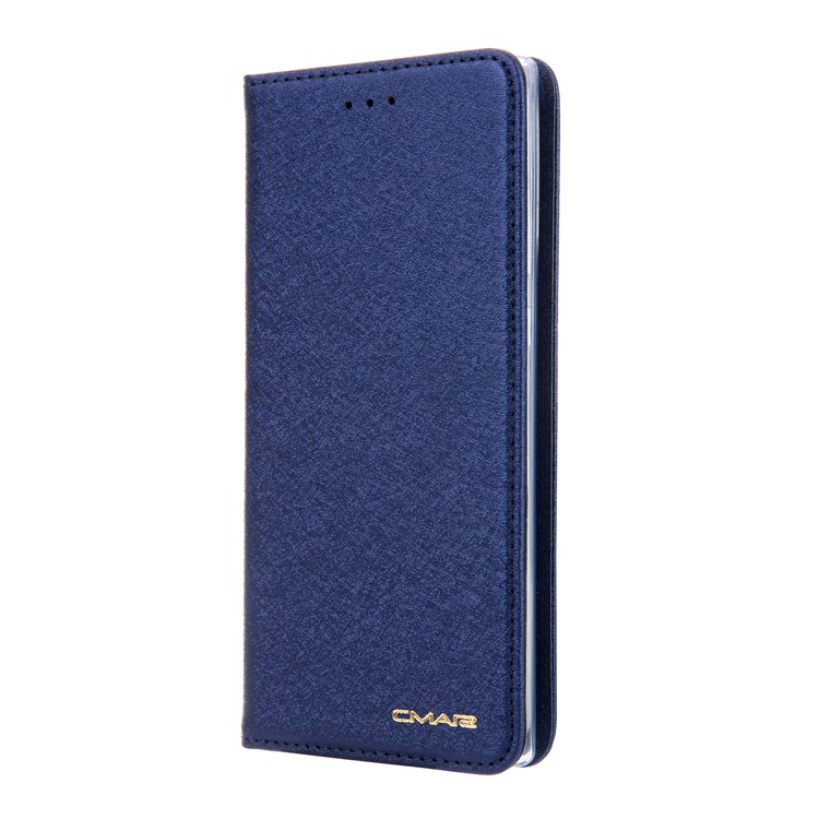 CMAI2 PU Leather Auto-absorbed Card Holder Phone Case for Samsung Galaxy Note 10 - Dark Blue-2