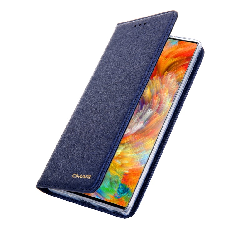 CMAI2 PU Leather Auto-absorbed Card Holder Phone Case for Samsung Galaxy Note 10 - Dark Blue-8