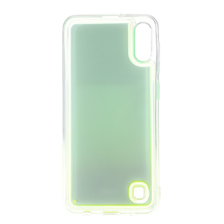 Shockproof Luminous Quicksand Soft TPU Protective Case for Samsung Galaxy A50 - Yellow/Light Green-8