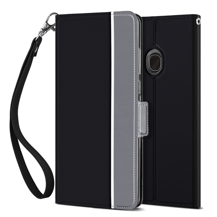 Baiyu Serie Elegante Funda De Cuero Para Teléfono Con Doble Ranura Para Tarjeta Con Soporte Para Samsung Galaxy A20e - Negro-2