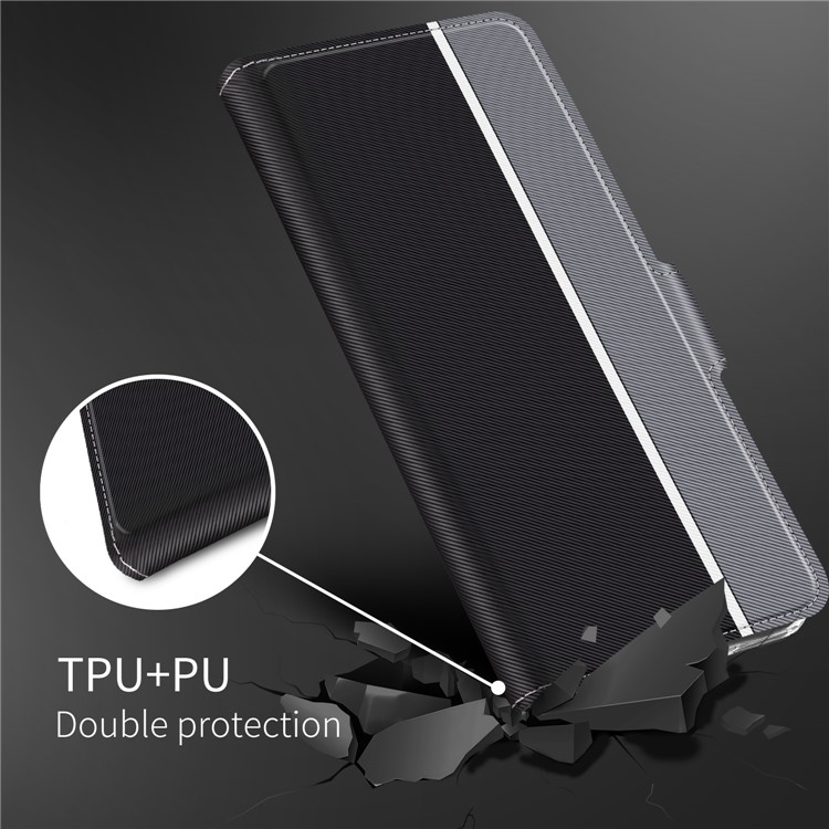 Baiyu Serie Elegante Funda De Cuero Para Teléfono Con Doble Ranura Para Tarjeta Con Soporte Para Samsung Galaxy A20e - Negro-7