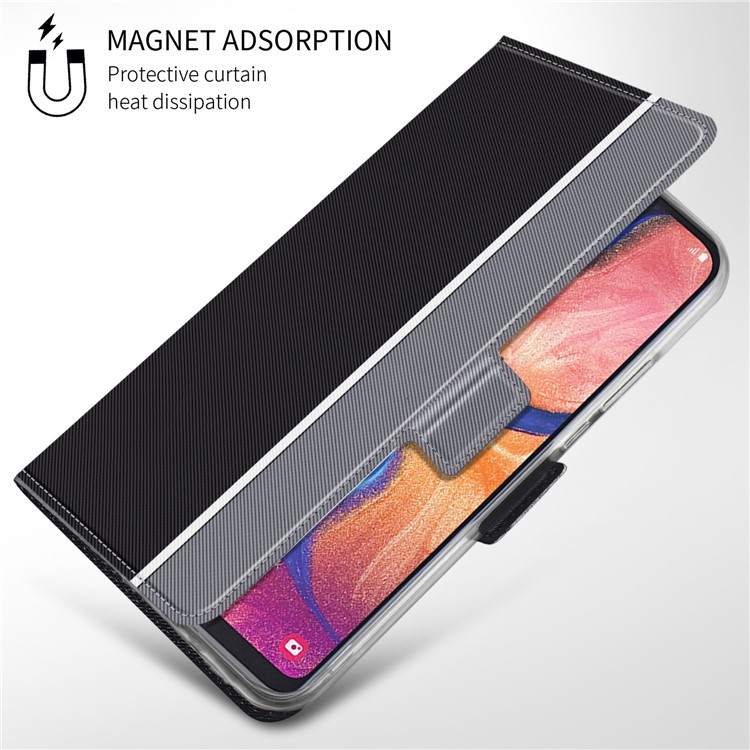 Baiyu Serie Elegante Funda De Cuero Para Teléfono Con Doble Ranura Para Tarjeta Con Soporte Para Samsung Galaxy A20e - Negro-9