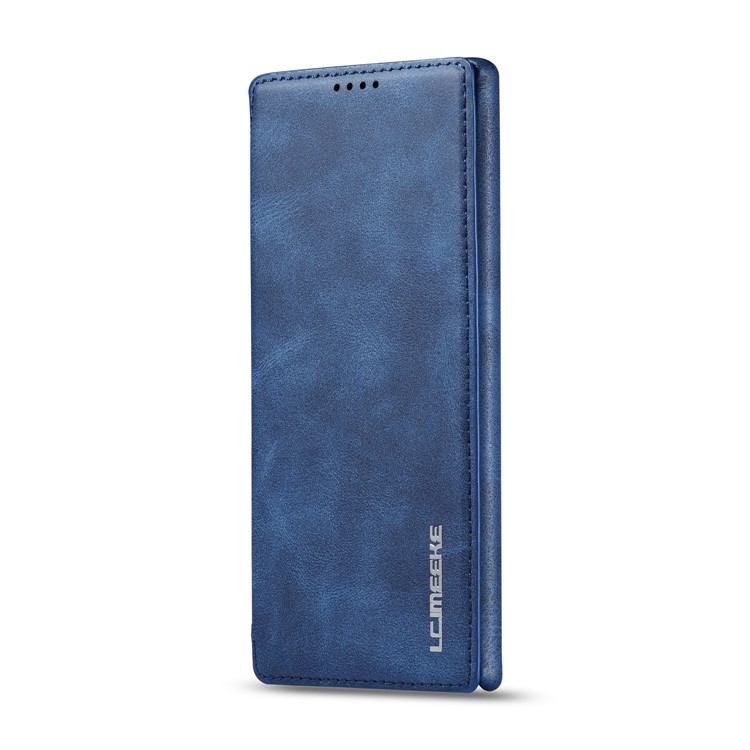 LC.IMEEKE Retro Style Card Slot Leather Case for Samsung Galaxy Note 10/Note 10 5G - Blue-2