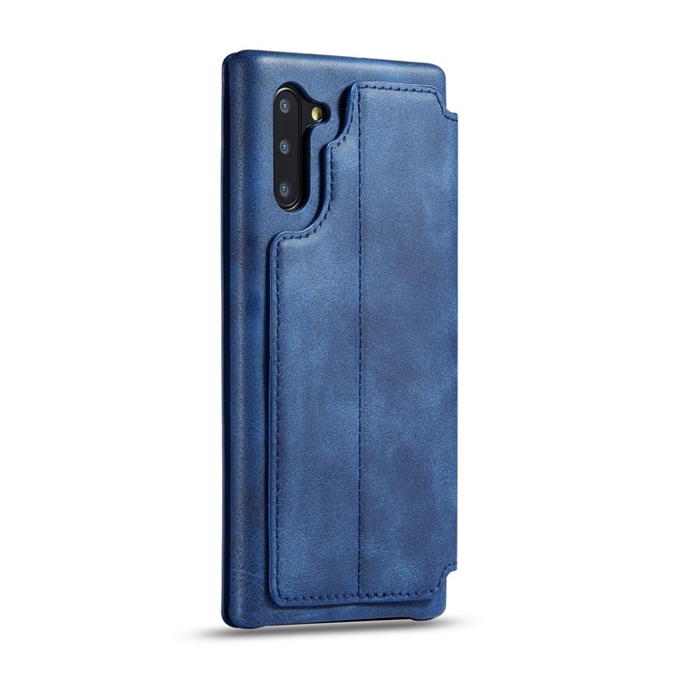 LC.IMEEKE Retro Style Card Slot Leather Case for Samsung Galaxy Note 10/Note 10 5G - Blue-3