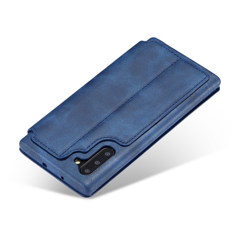 LC.IMEEKE Retro Style Card Slot Leather Case for Samsung Galaxy Note 10/Note 10 5G - Blue-6