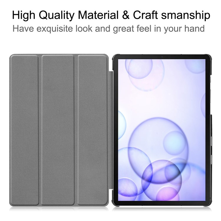 Pattern Printing Tri-fold Stand Leather Tablet Case for Samsung Galaxy Tab S6 - Cosmic Space-7