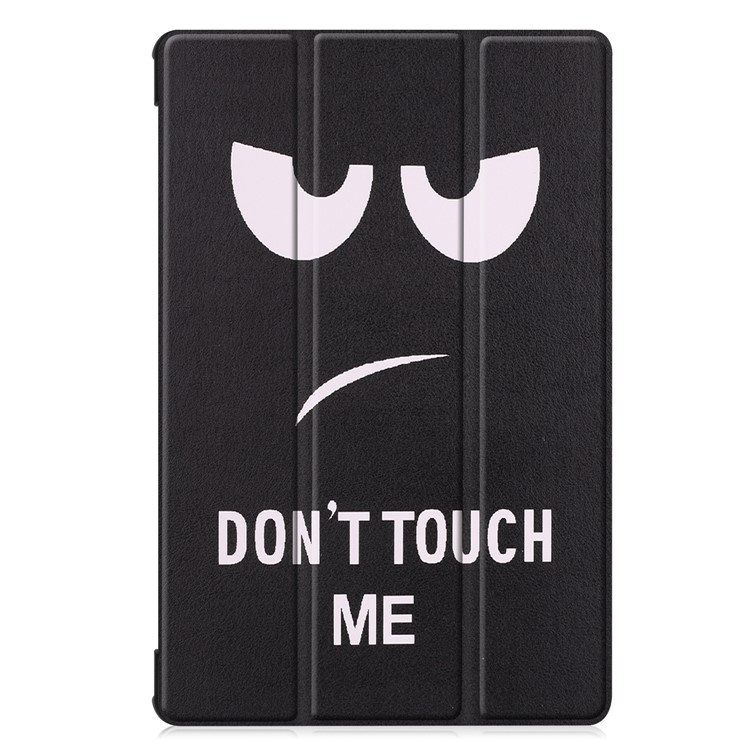 Musterdruck Dreifach Gefaltete Stand Leder Tablet-Tasche Für Samsung Galaxy Tab S6 - Fass Mich Nicht An-8