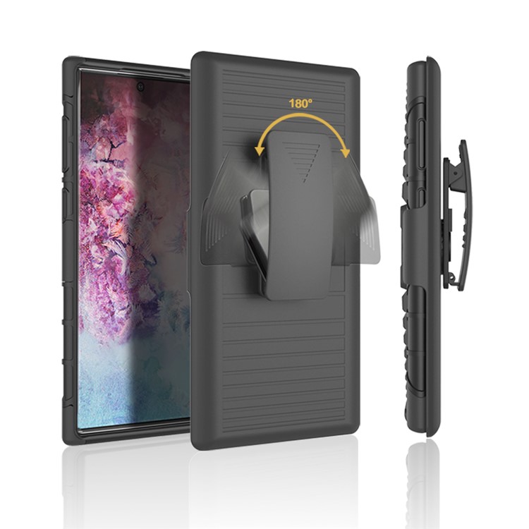 180 Degree Swivel Plastic Kickstand Phone Casing for Samsung Galaxy Note 10 - Black-2