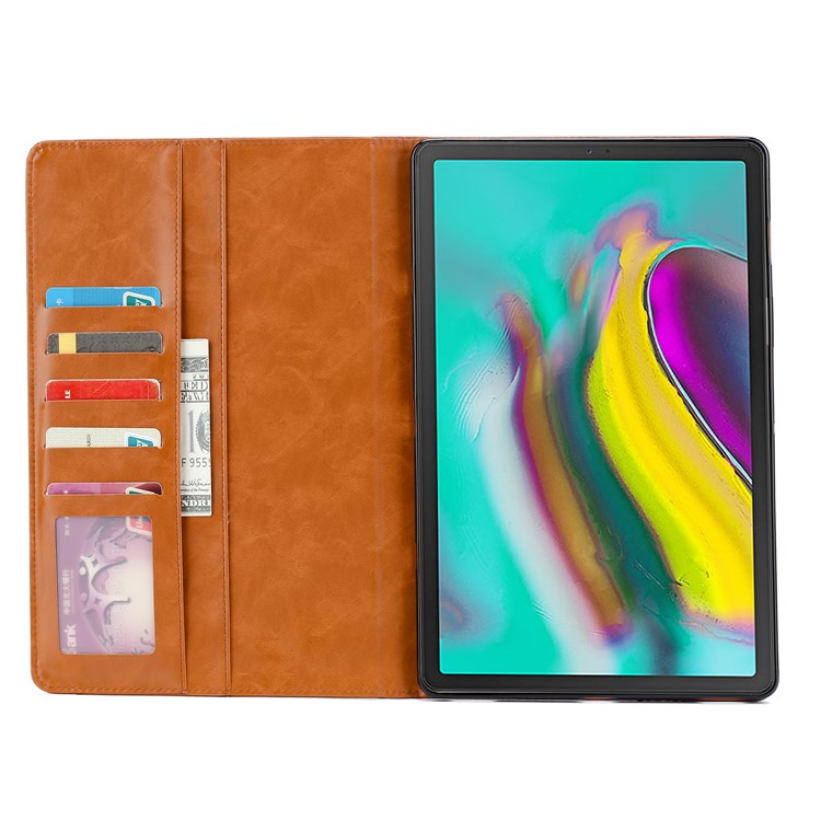 Auto-absorbed PU Leather Stand Wallet Tablet Case for Samsung Galaxy Tab A 8.0 Wi-Fi (2019) SM-T290 - Light Brown-6