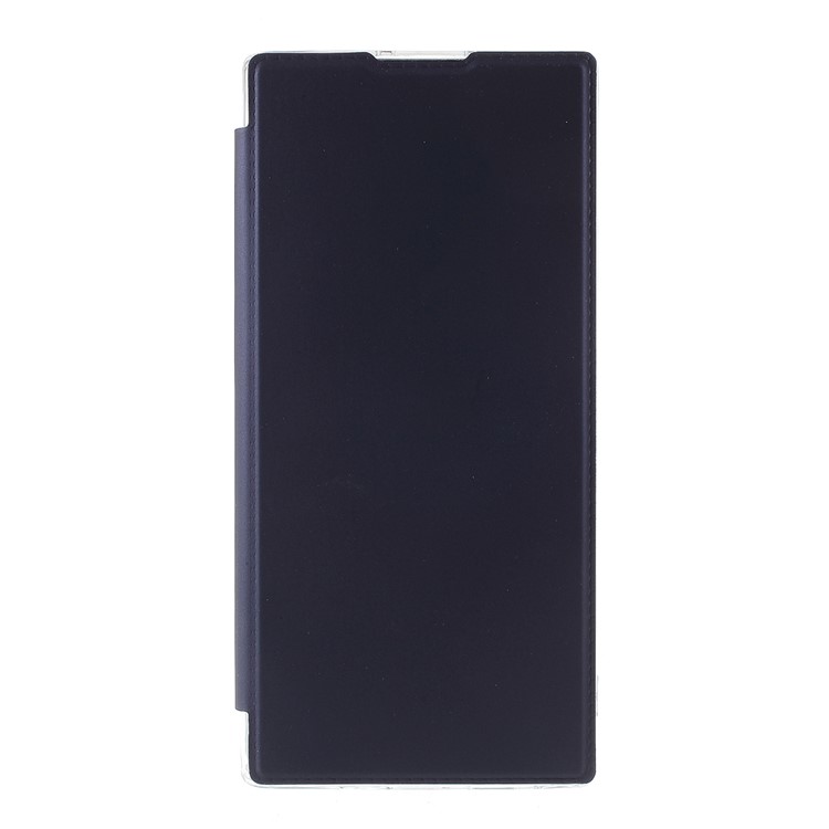 Transparent Plastic Back Case + PU Leather + TPU Hybrid Phone Protective Cover Case for Samsung Galaxy Note 10 Plus / Note 10 Plus 5G - Dark Blue-9