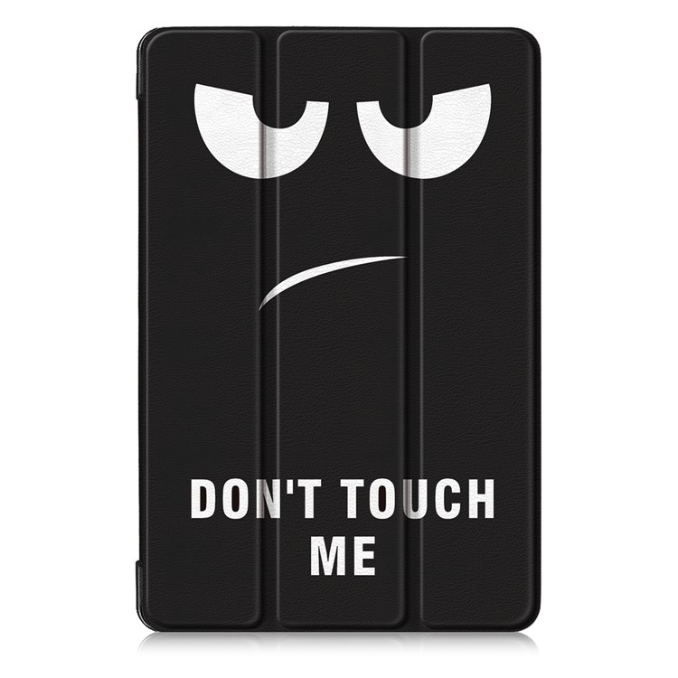 Funda De Tableta De Cuero Con Soporte De Impresión Triple Para Samsung Galaxy Tab S6 T860 / T865 - No Me Toques-2