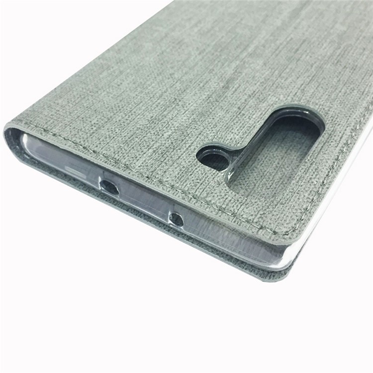 VILI DMX for Samsung Galaxy Note 10 Cross Skin Stand Leather Cell Case - Grey-11