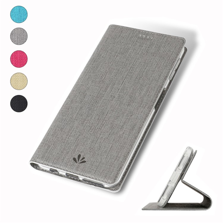 VILI DMX for Samsung Galaxy Note 10 Cross Skin Stand Leather Cell Case - Grey-14