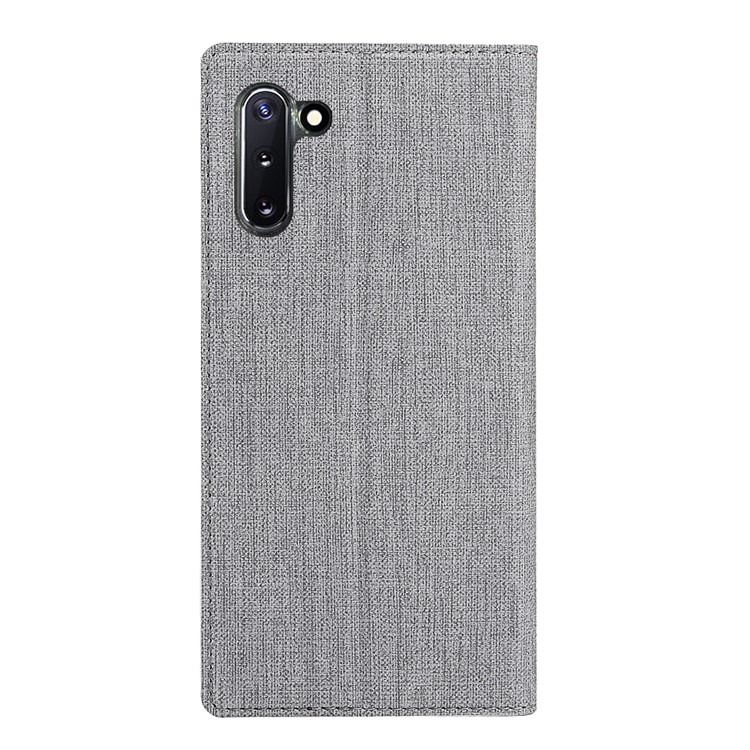 VILI DMX for Samsung Galaxy Note 10 Cross Skin Stand Leather Cell Case - Grey-3