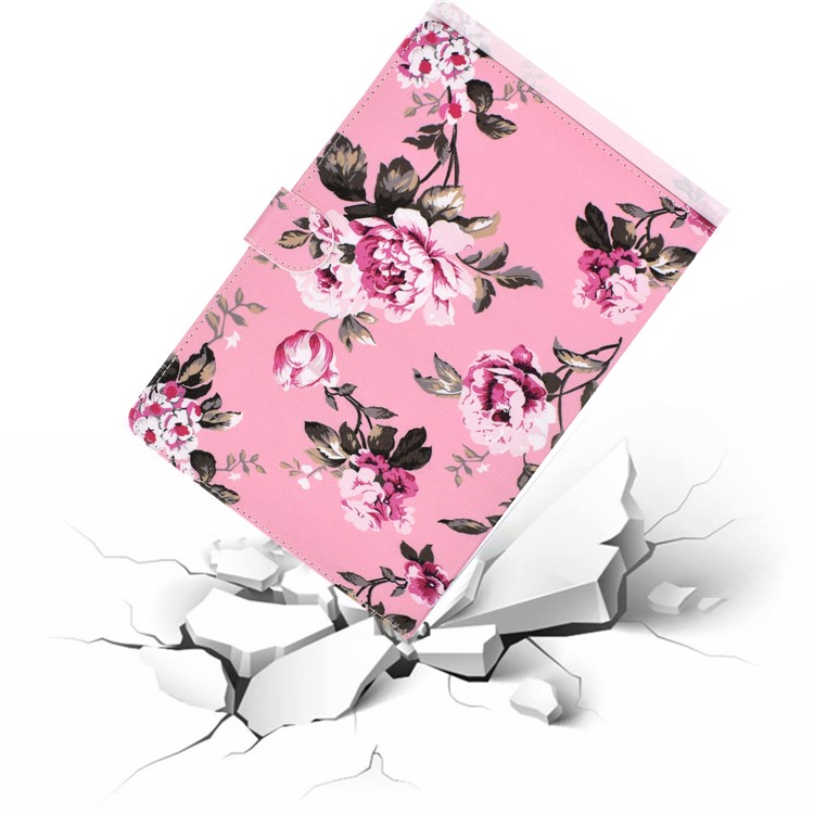 Pattern Leather Tablet Case for Samsung Galaxy Tab S5e SM-T720 - Flower-10