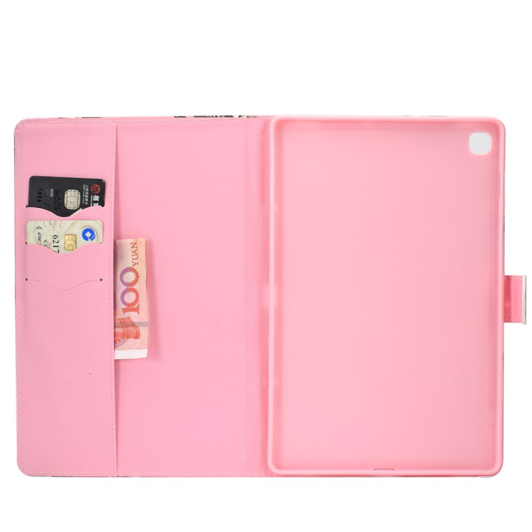 Pattern Leather Tablet Case for Samsung Galaxy Tab S5e SM-T720 - Flower-4