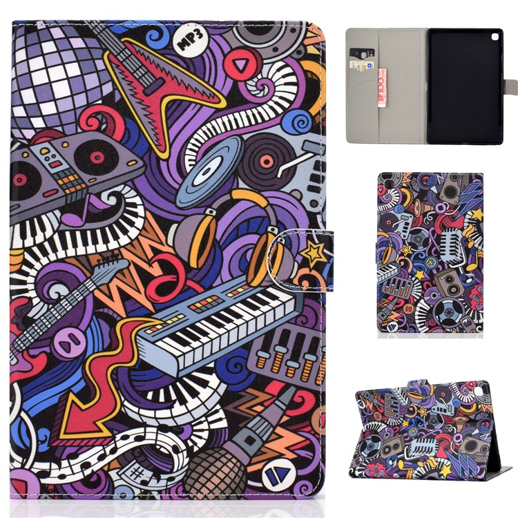 Pattern Leather Tablet Case for Samsung Galaxy Tab S5e SM-T720 - Piano-1