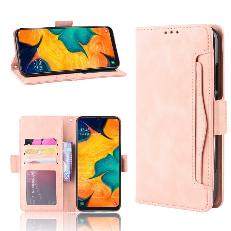 Etui Portefeuille En Cuir Avec Plusieurs Emplacements Pour Cartes Pour Samsung Galaxy A20E - Or Rose-1
