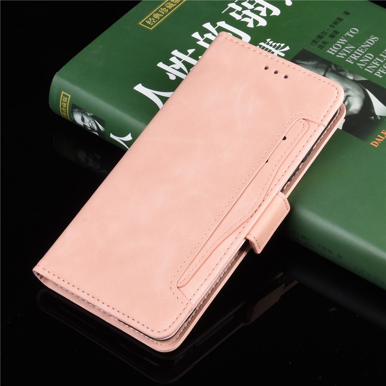 Coperchio Involucro Del Portafoglio in Pelle Con Slot a Più Carte Per Samsung Galaxy A20e - Oro Rosa-10