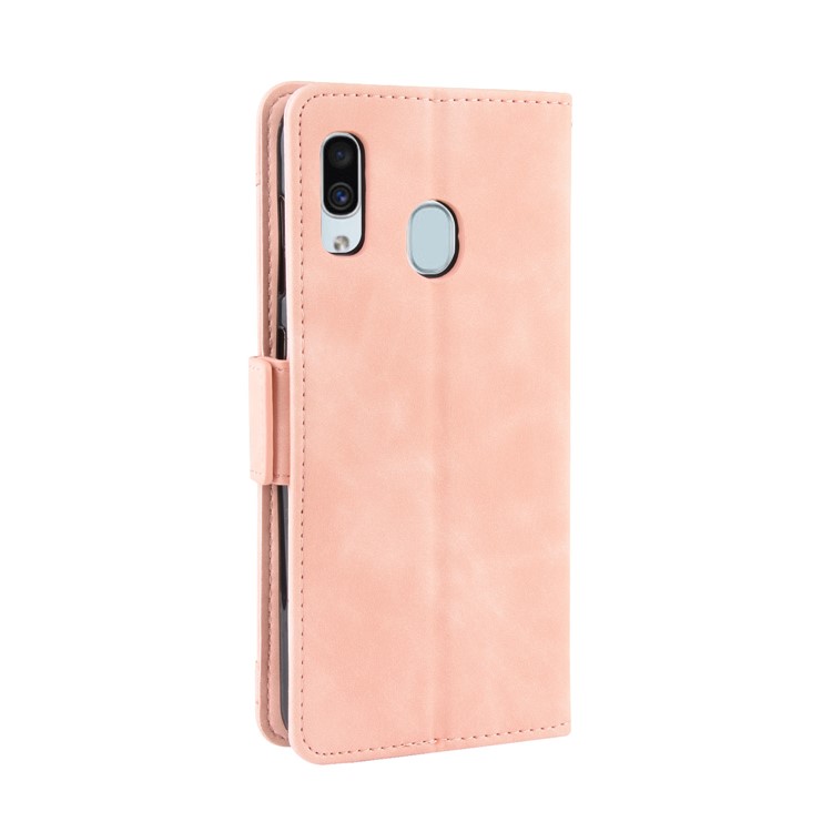 Coperchio Involucro Del Portafoglio in Pelle Con Slot a Più Carte Per Samsung Galaxy A20e - Oro Rosa-7